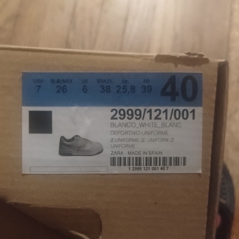 Zara Men's Blanco Athletic Shoes